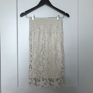 Kenar Mid-Length Lace Detail Skirt